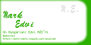 mark edvi business card